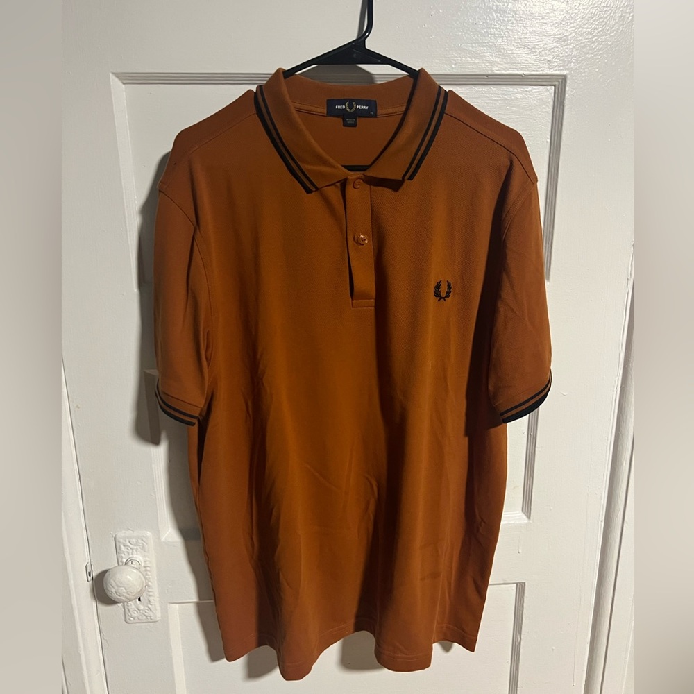 Fred Perry Men's Polo Shirt - Rust Orange